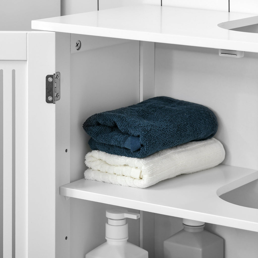 EasyComfort wastafelonderkast 2-deurs MDF 60x30x60 cm wit