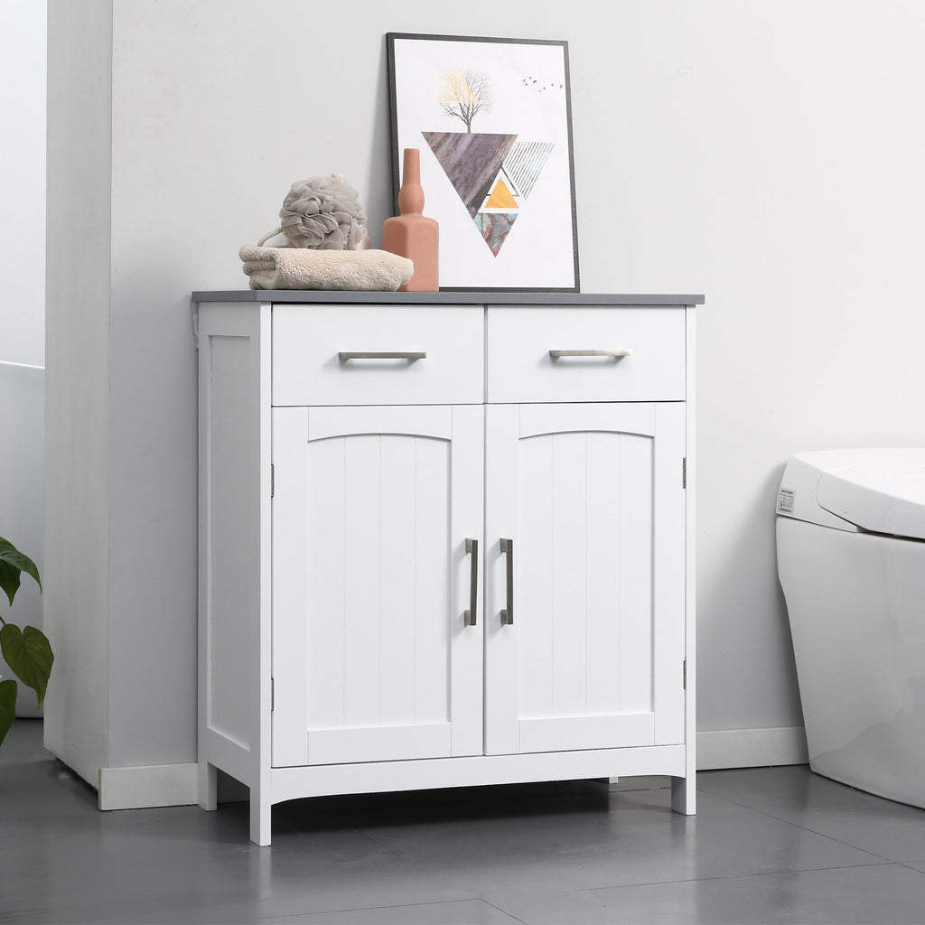 EasyComfort badkamerkast met 2 deuren en 2 lades, MDF, 68x33x76 cm