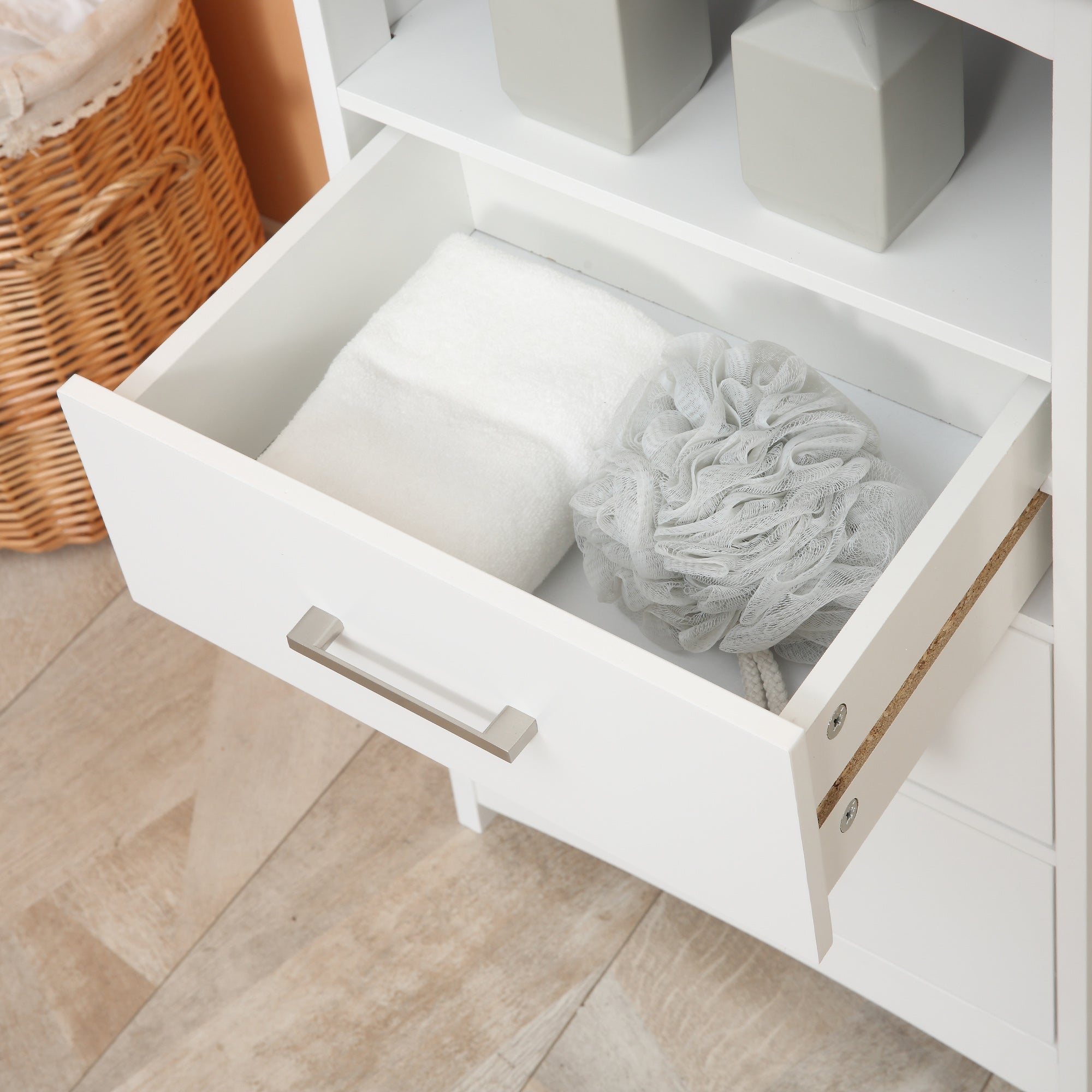 EasyComfort badkamerkast 40x33x80 cm wit met 3 lades