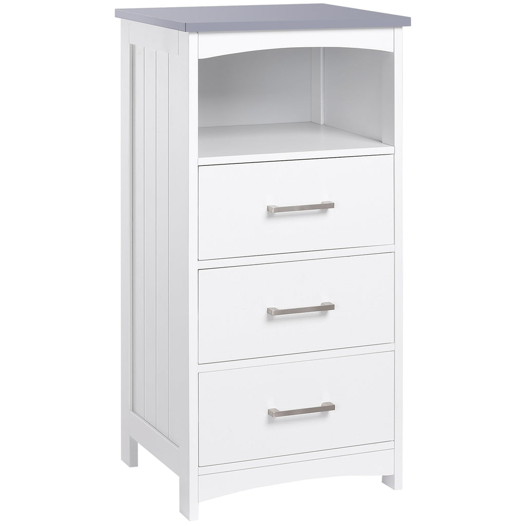 EasyComfort badkamerkast 40x33x80 cm met open vak en 3 lades