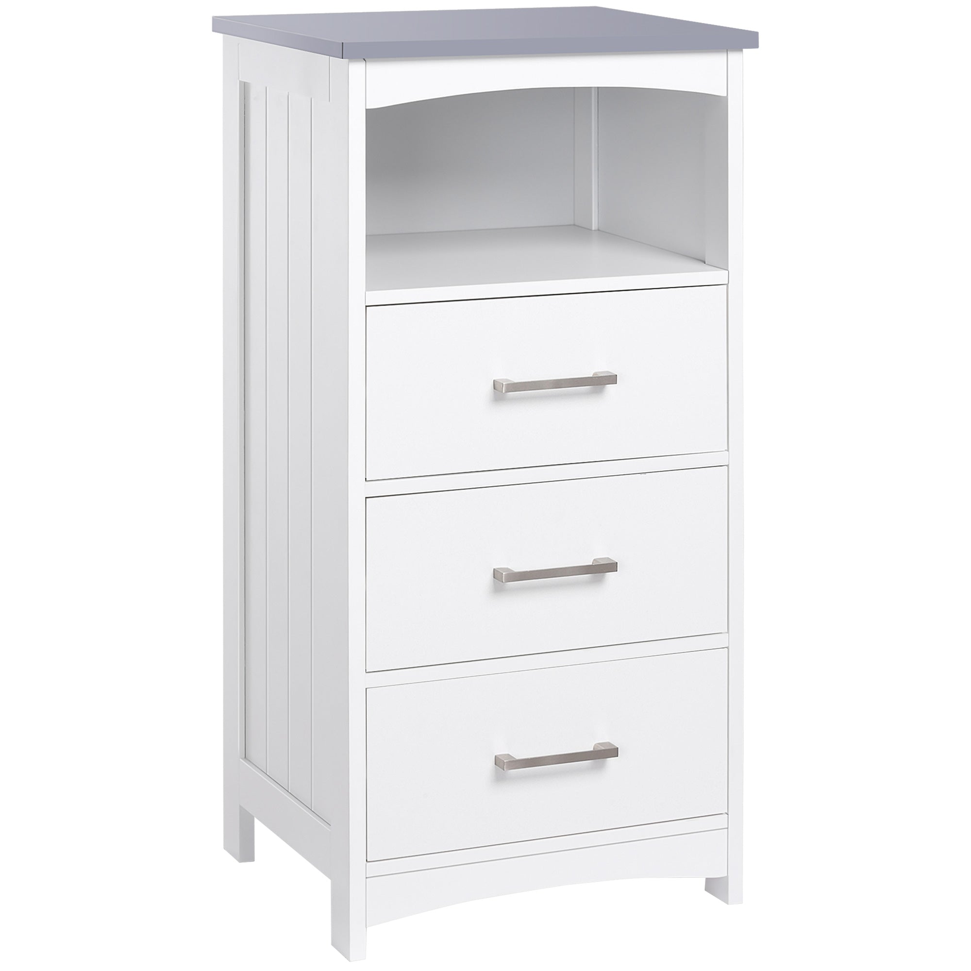 EasyComfort badkamerkast 40x33x80 cm met open vak en 3 lades