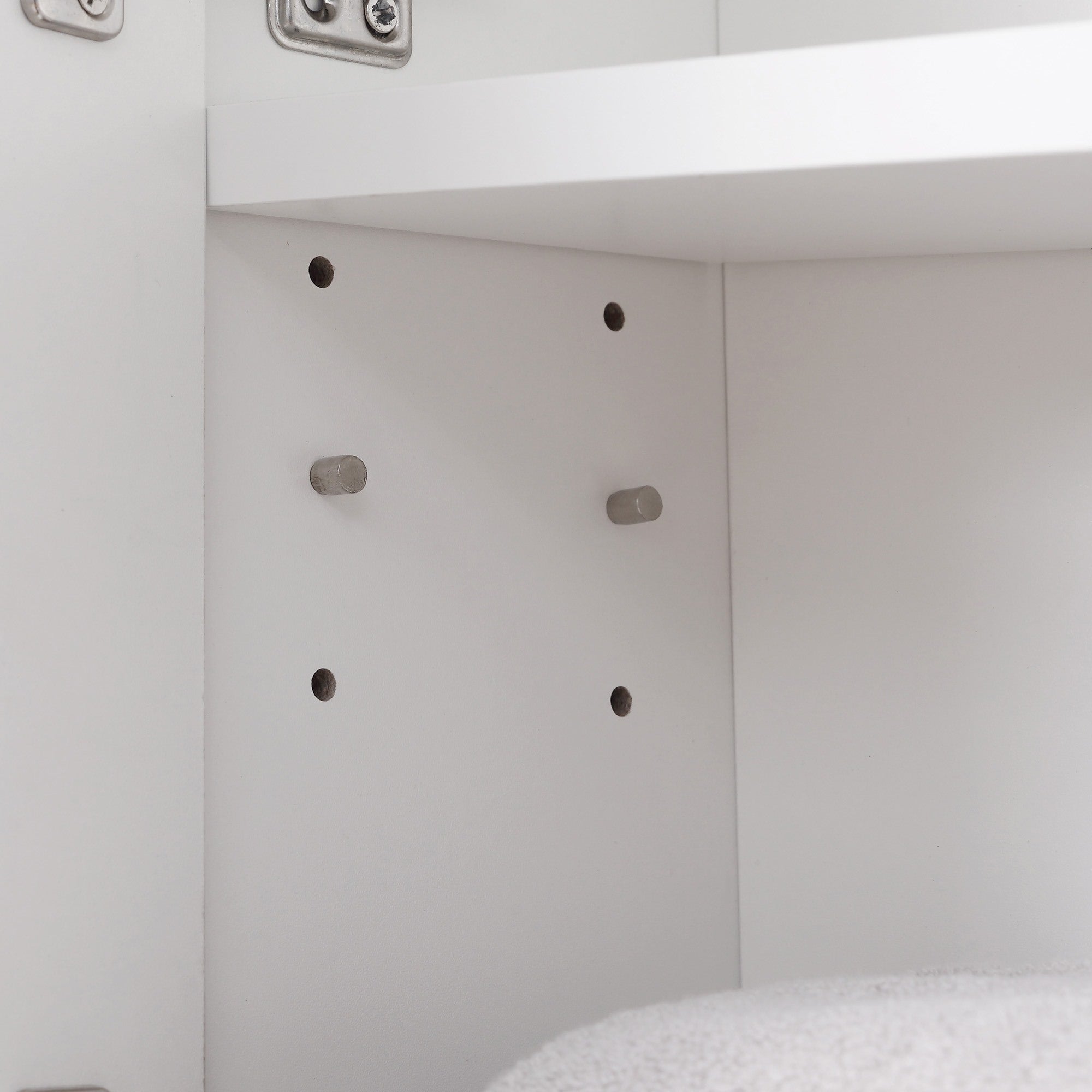 EasyComfort Armadietto Specchiera Bagno, Mobiletto Bagno Pensile with Fissaggio a Muro, 54x15x55cm, white
