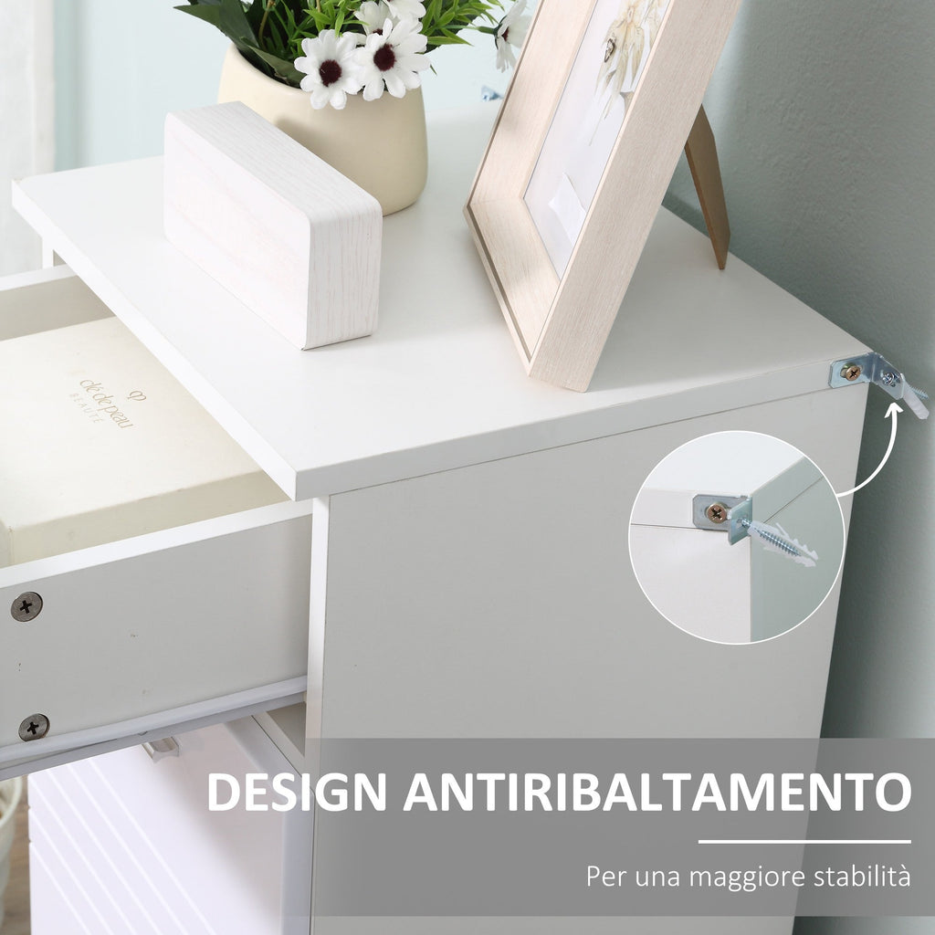 Easycomfort Mobile Bagno in Legno with Cassetto e Armadietto 1 Anta with Mensole, 35x30x77.5cm