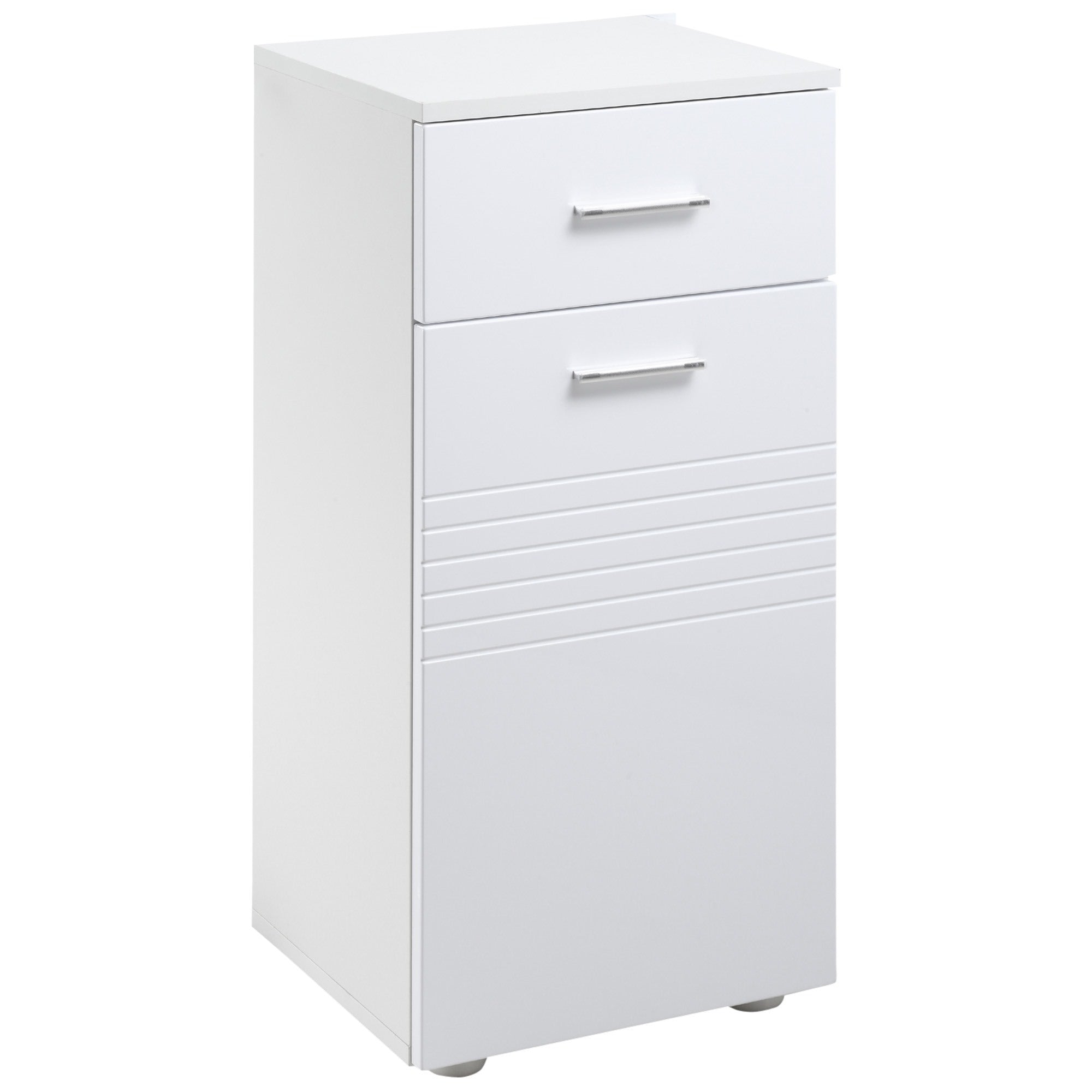 Easycomfort Mobile Bagno in Legno with Cassetto e Armadietto 1 Anta with Mensole, 35x30x77.5cm