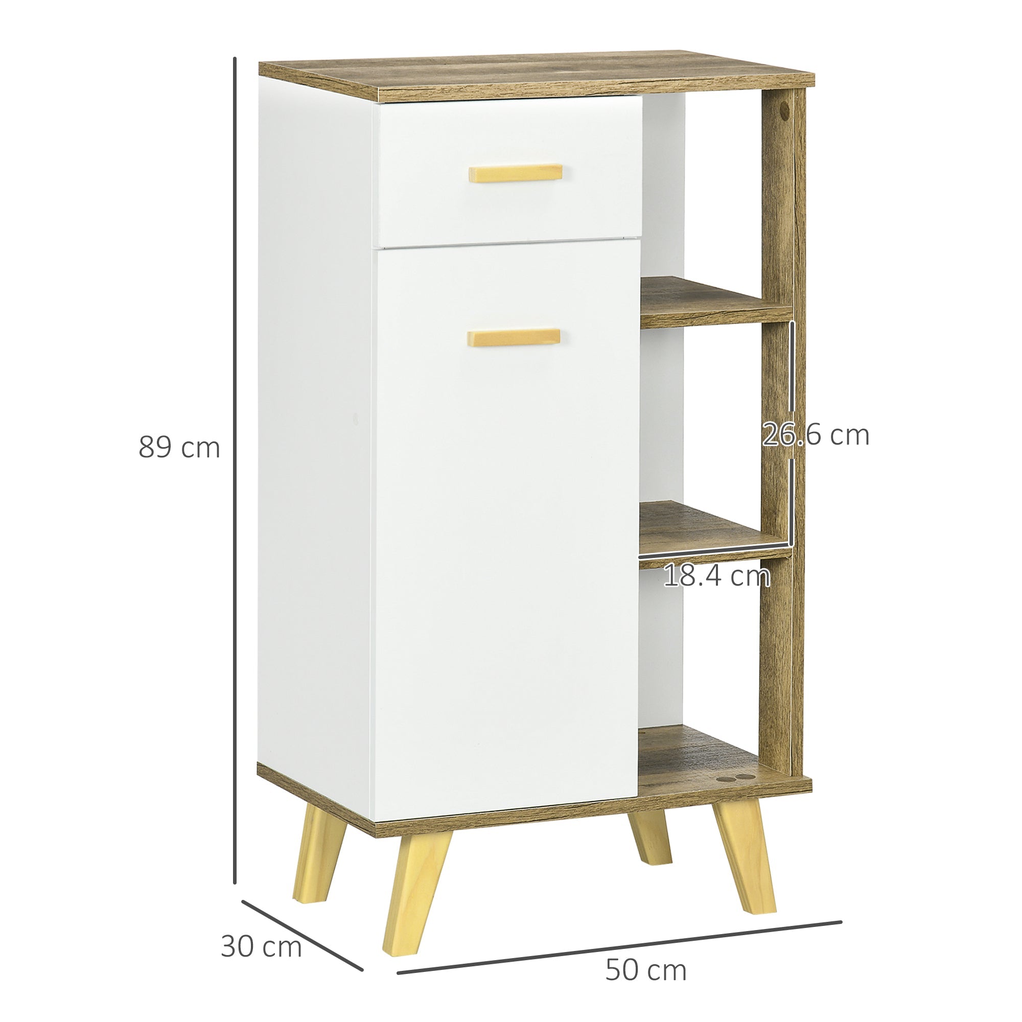 EasyComfort badkamerkast 50x30x89 cm wit