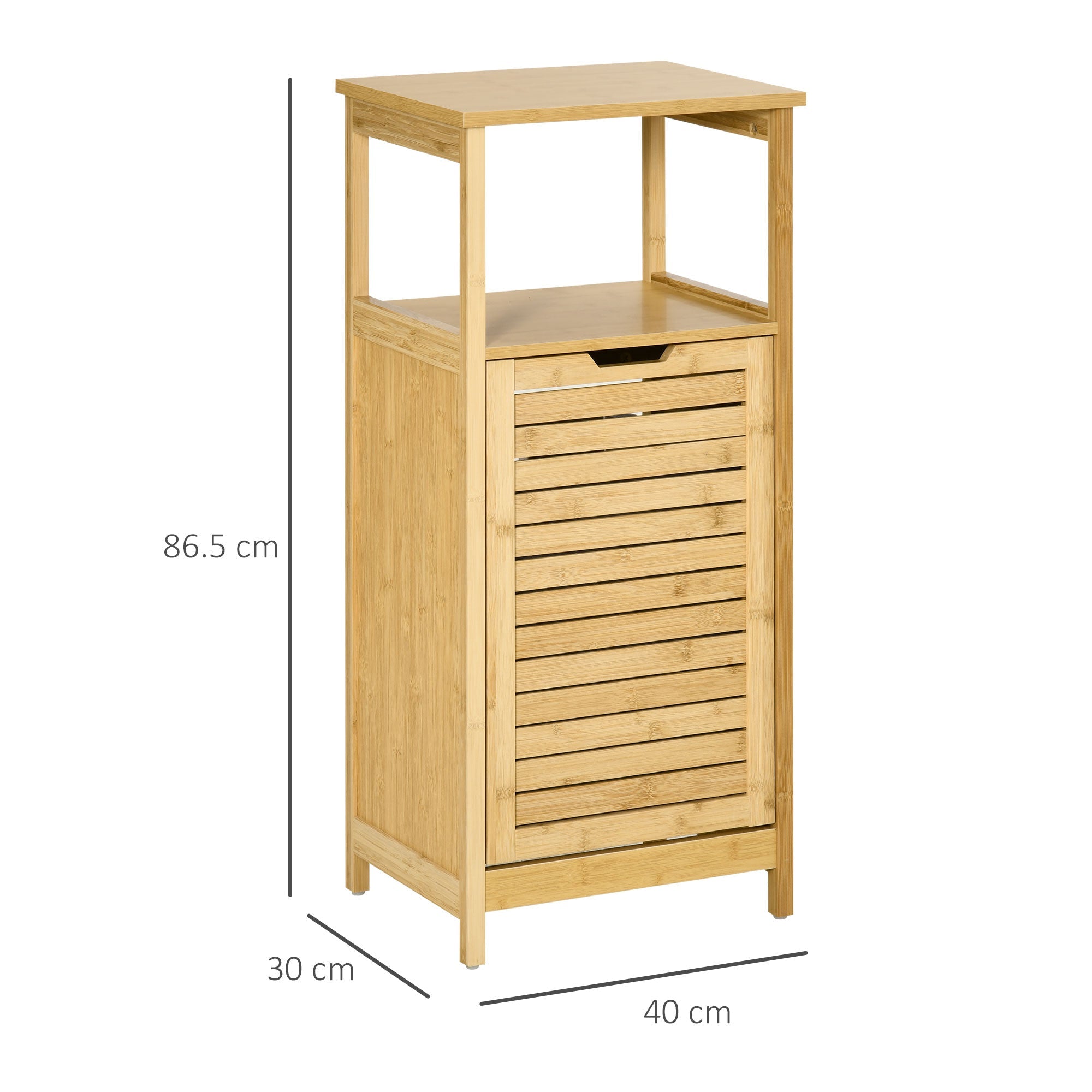 Easycomfort badkamerkast met wasmand 40x30x86.5 cm
