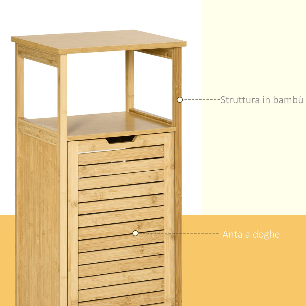 Easycomfort badkamerkast met wasmand 40x30x86.5 cm