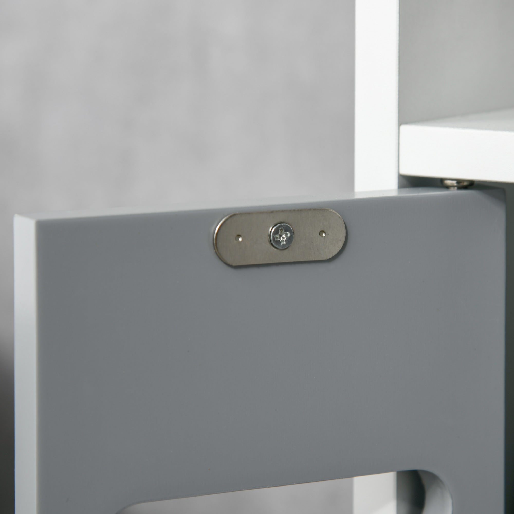 Easycomfort Colonna Bagno with Mensole e Armadietti, Mobile Alto Salvaspazio in Legno 15x17x120cm, white e Grigio