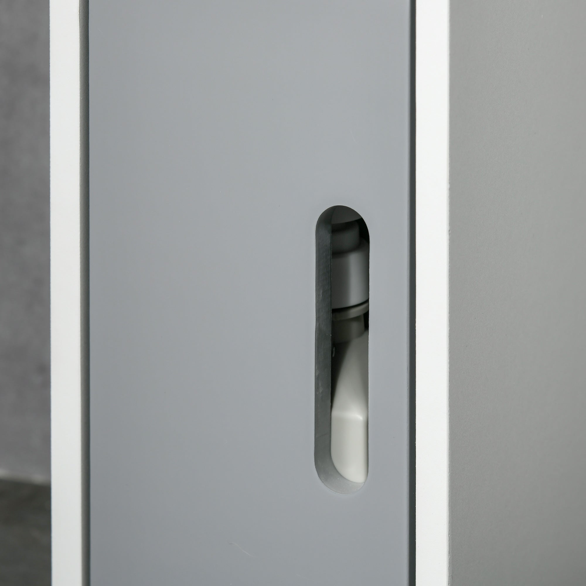 Easycomfort Colonna Bagno with Mensole e Armadietti, Mobile Alto Salvaspazio in Legno 15x17x120cm, white e Grigio