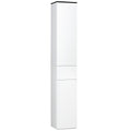 Easycomfort Mobile Bagno with Ripiano Regolabile, 2 Ripiani Chiusi e un Cassetto in Legno, 30x28x180 cm, white
