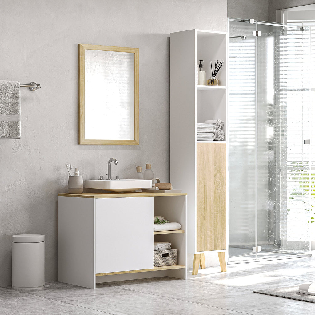 EasyComfort onderkast voor wastafel 77 x 45 x 60 cm - wit/houtkleur