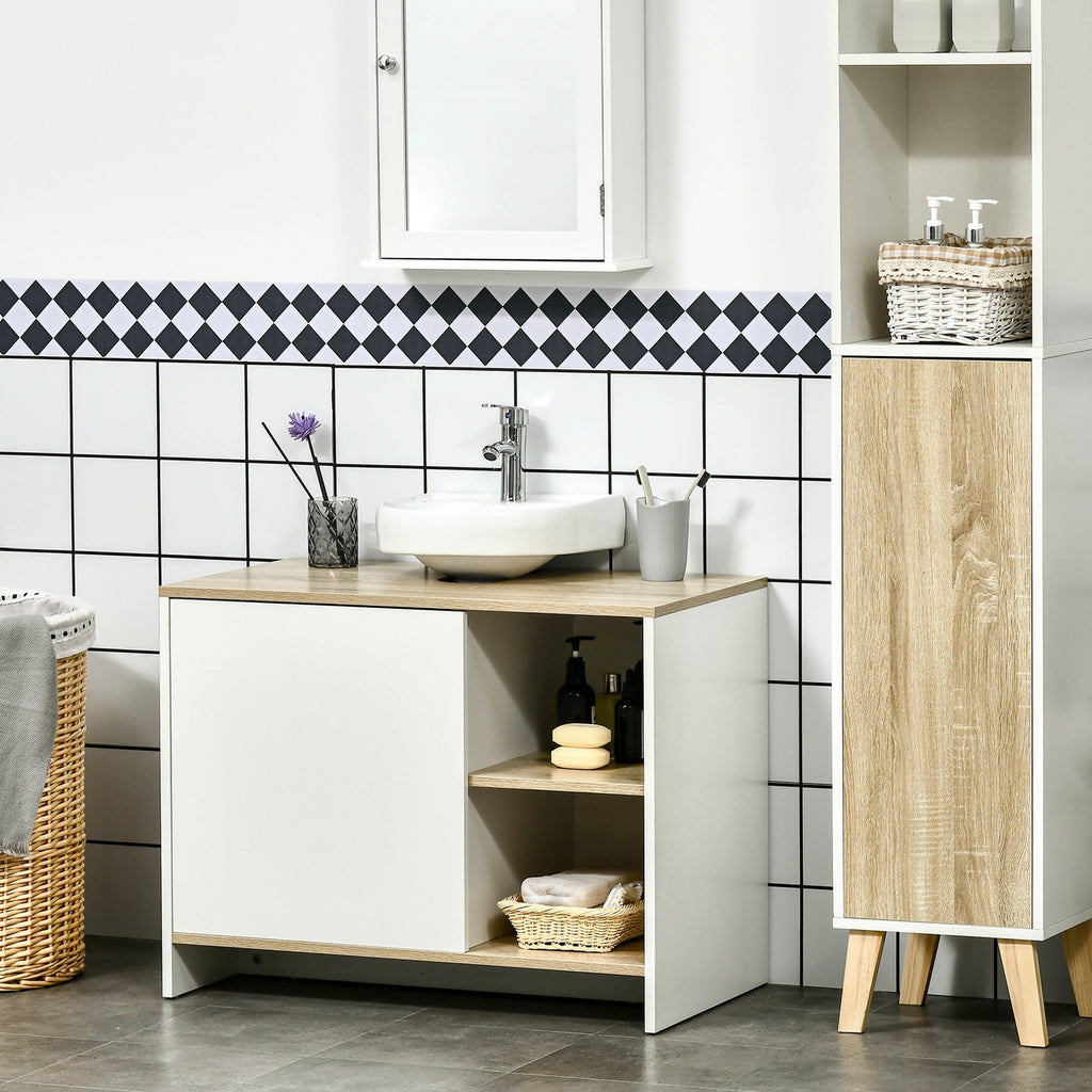EasyComfort onderkast voor wastafel 77 x 45 x 60 cm - wit/houtkleur