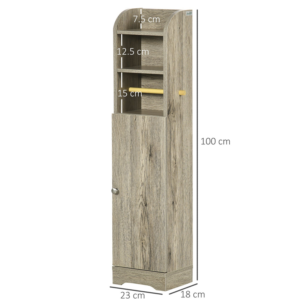 EasyComfort 834-534V80GY badkamerkast 23x18x100 cm grijs