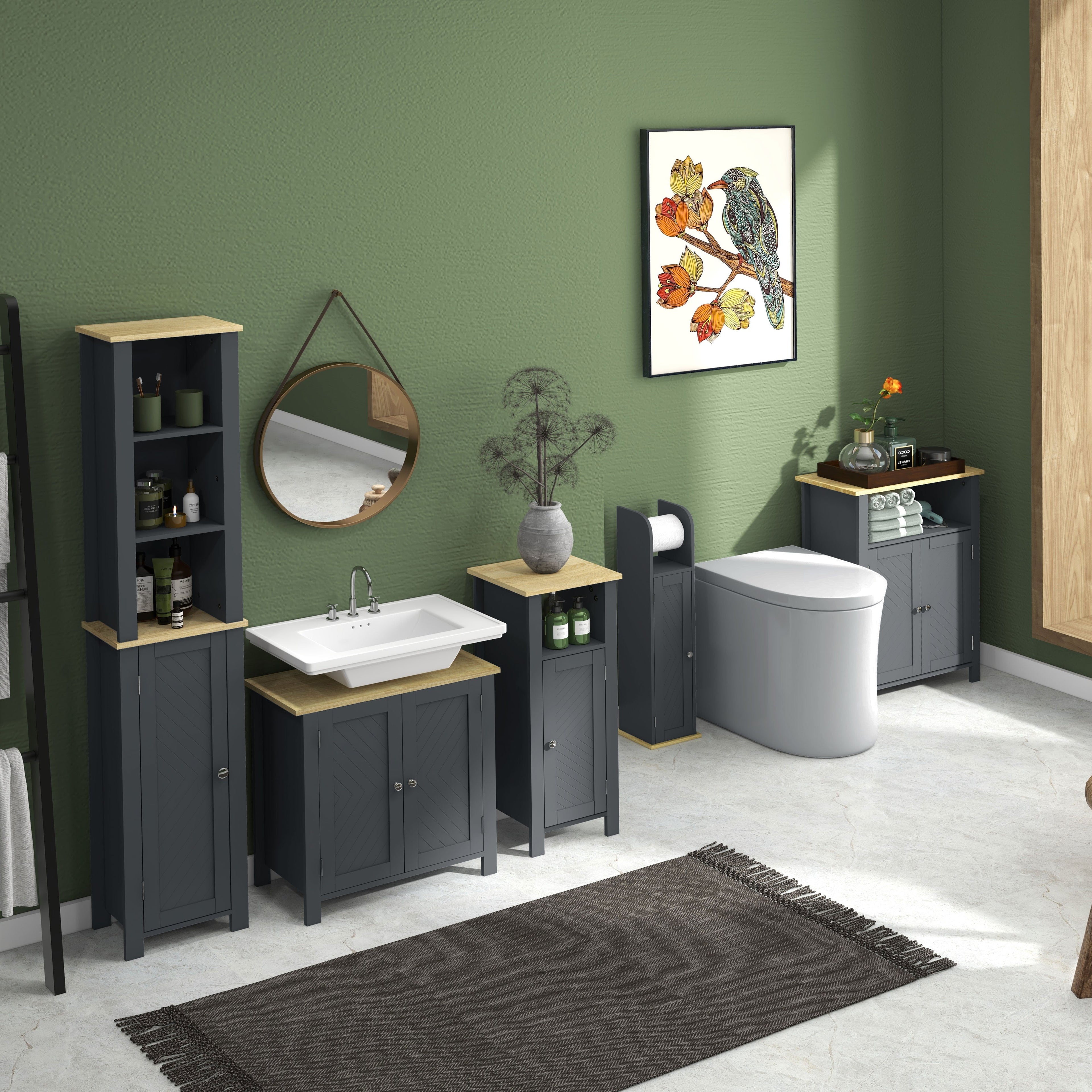 EasyComfort badkamerkast 3 planken 60x30x80.5 cm