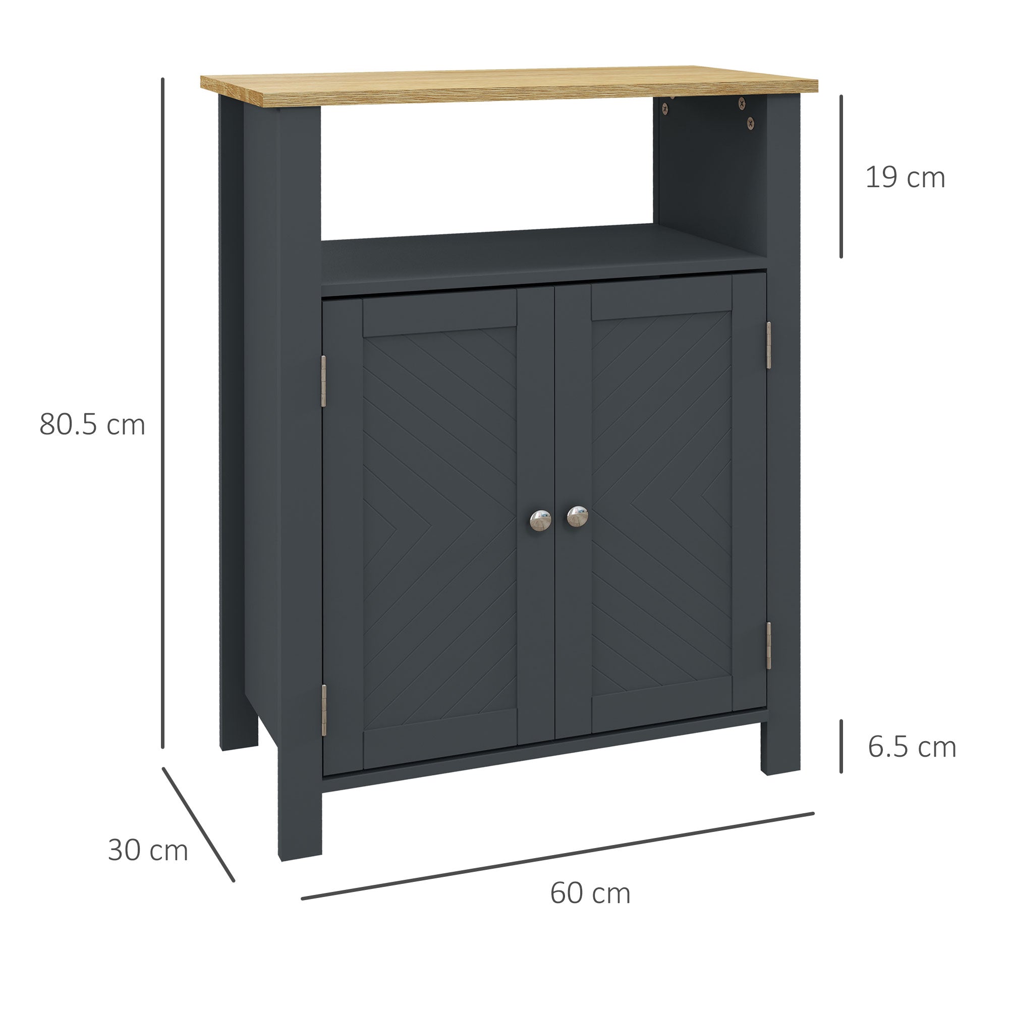 EasyComfort badkamerkast 3 planken 60x30x80.5 cm