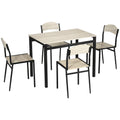 EasyComfort Eettafelset 1 tafel en 4 stoelen