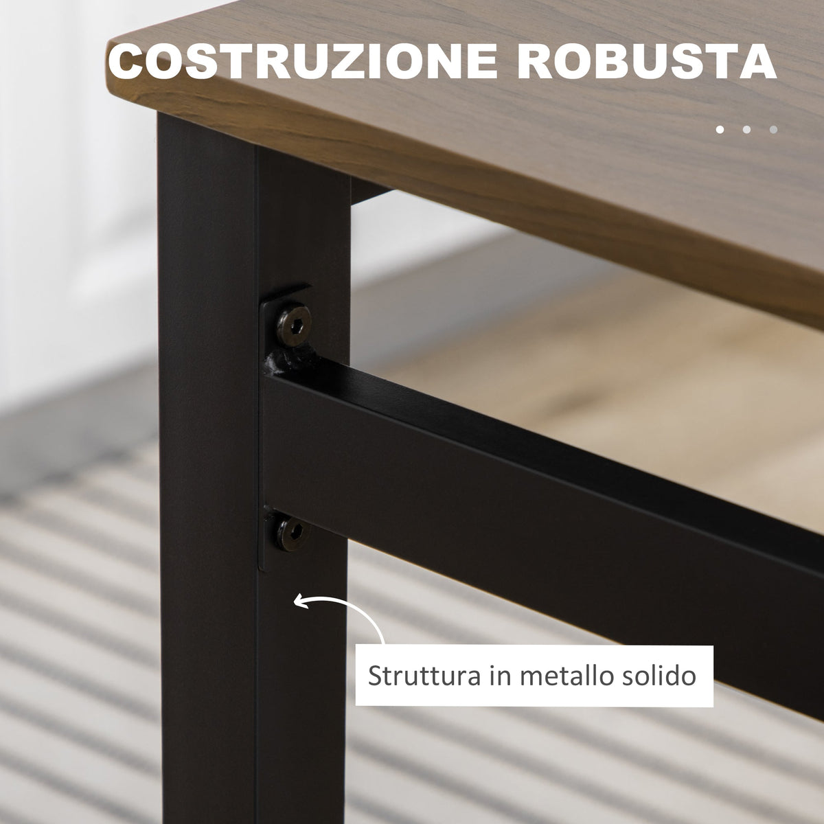 EasyComfort 5-delige eetset met tafel 100x63x76,5 cm en 4 stoelen