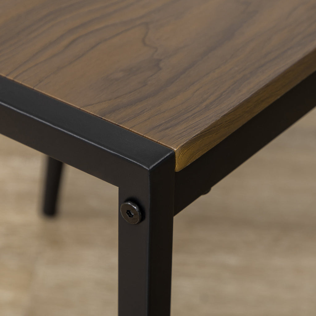 EasyComfort Set da Pranzo da 5 Pezzi with 1 Tavolo Rettangolare 100x63x76.5 cm e 4 Sedie 45x40x82 cm, in Acciaio e MDF