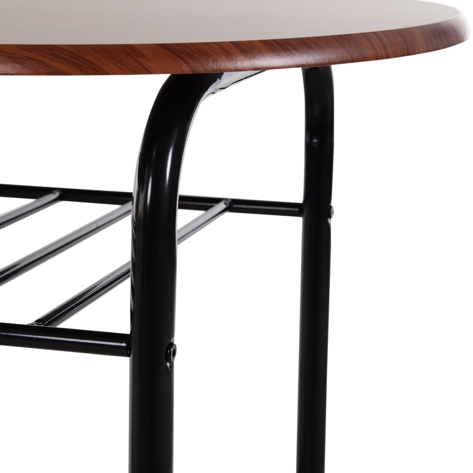 Easycomfort Set Tavolo Moderno with 2 Sedie per Sala da Pranzo, Set 3 Pezzi Mobili Salvaspazio da Cucina, Balcone, Ristorante o Bar, Marrone e black