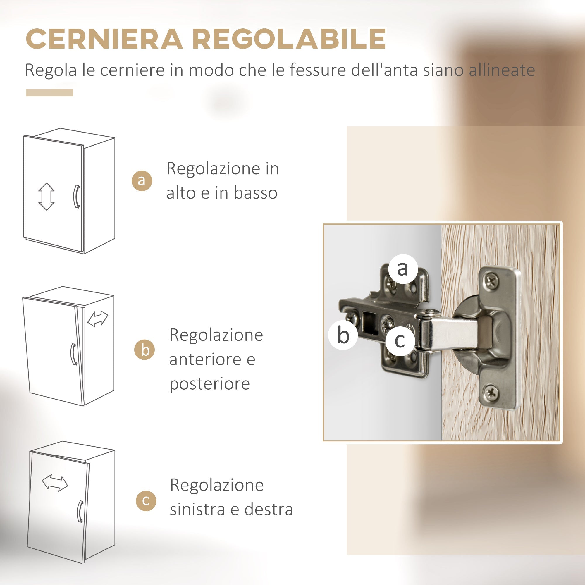Easycomfort Mobile Buffet Dispensa Cucina, Ante Cassetti e Vani Aperti, 100L x 39P x 181.5Acm white e Legno