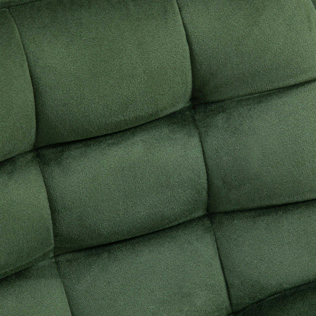 Easycomfort Set 2 Sgabelli da Bar with Schienale e Poggiapiedi Stile Nordico in Metallo e Velluto, Verde, 45x47x84cm