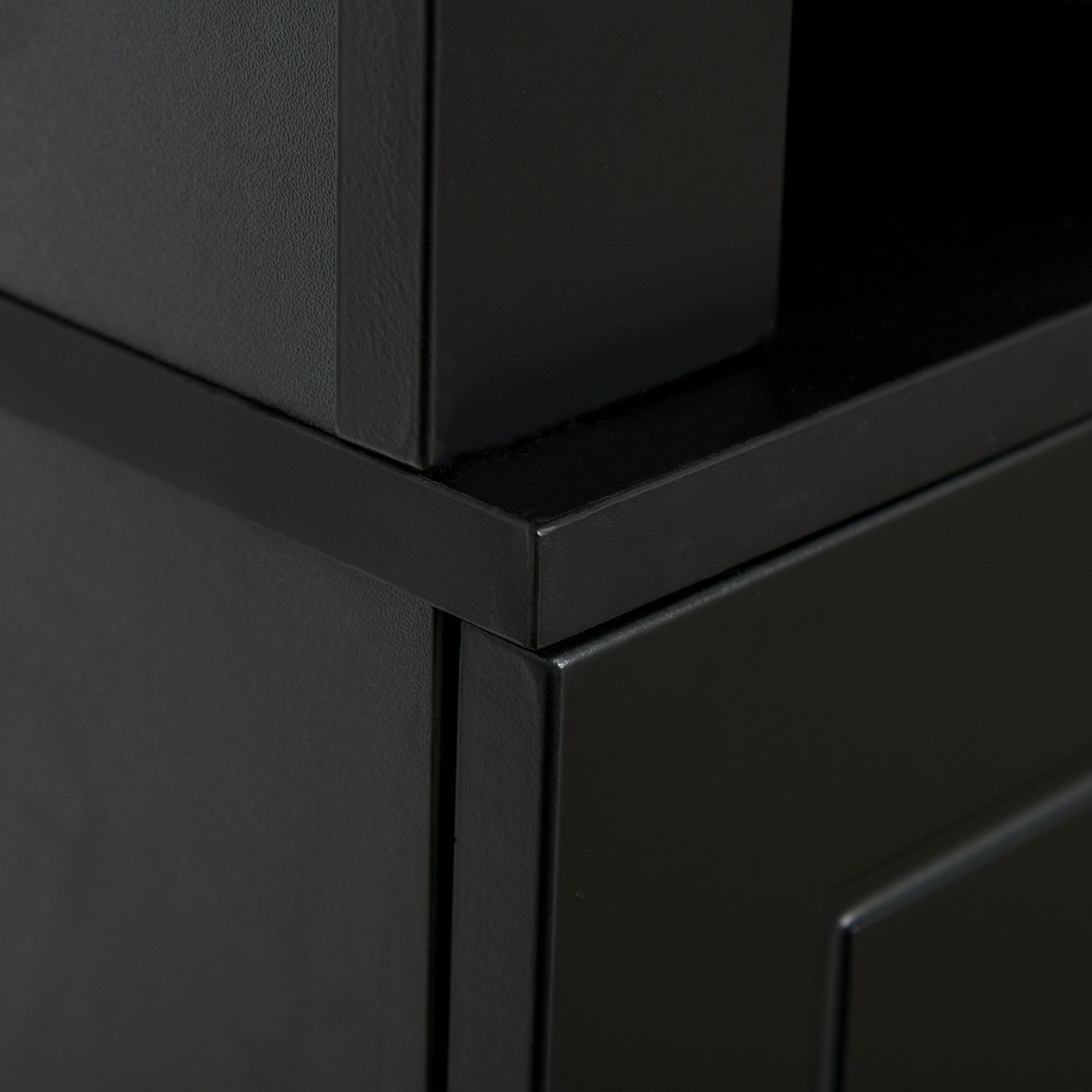 Easycomfort Credenza Cucina in Legno with Ripiani e Armadietto 2 Ante with Mensole Regolabili, 74.6x35.5x182.5cm