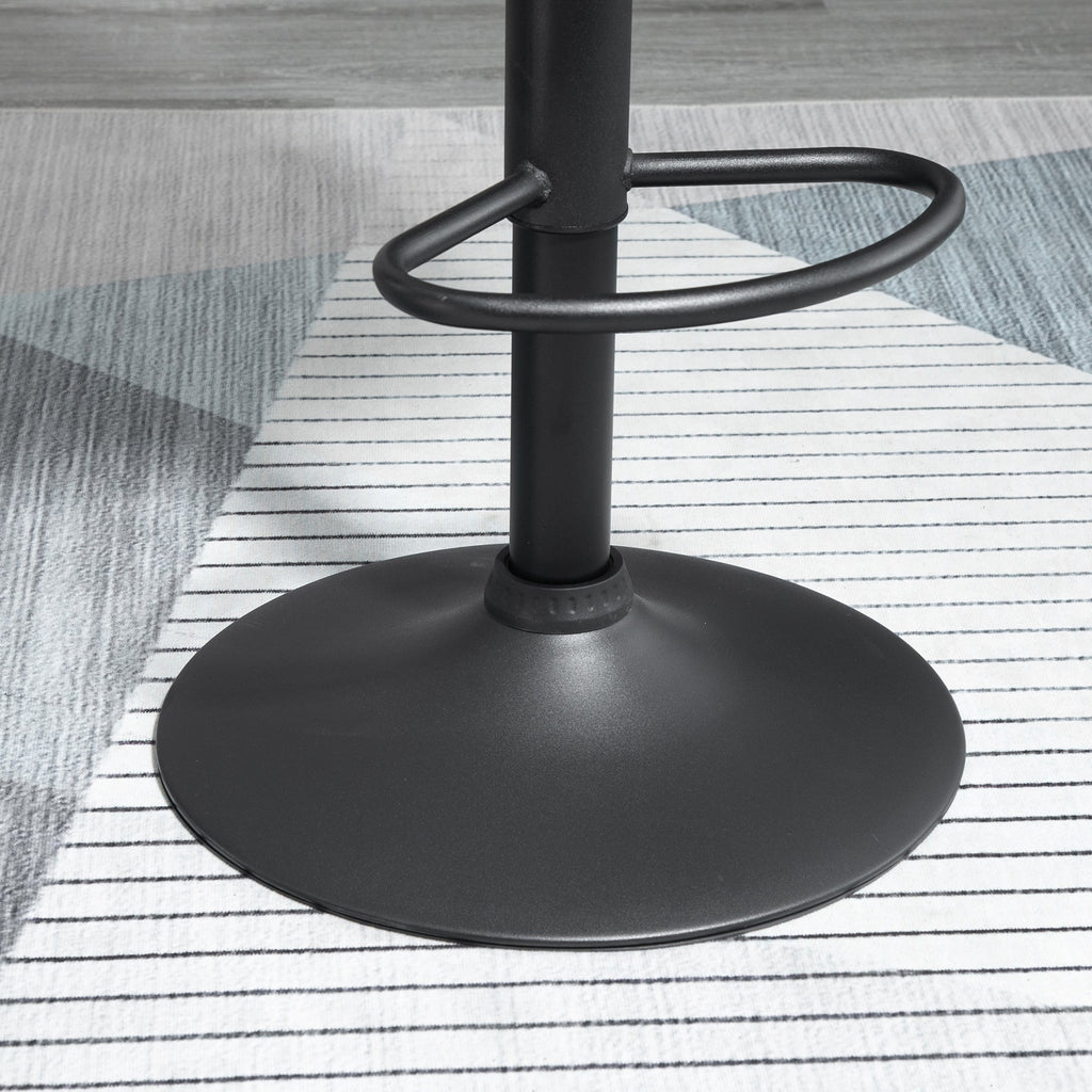 Easycomfort Set 2 Sgabelli da Bar, Altezza Regolabile with Base in Metallo e Seduta in Velluto, Sgabelli Moderni with Schienale e Poggiapiedi, 46x48x83-104 cm, Verde