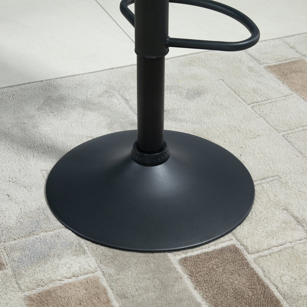 Easycomfort Set 2 Sgabelli da Bar, Altezza Regolabile with Base in Metallo e Seduta in Velluto, Sgabelli Moderni with Schienale e Poggiapiedi, 46x48x83-104cm, Verde