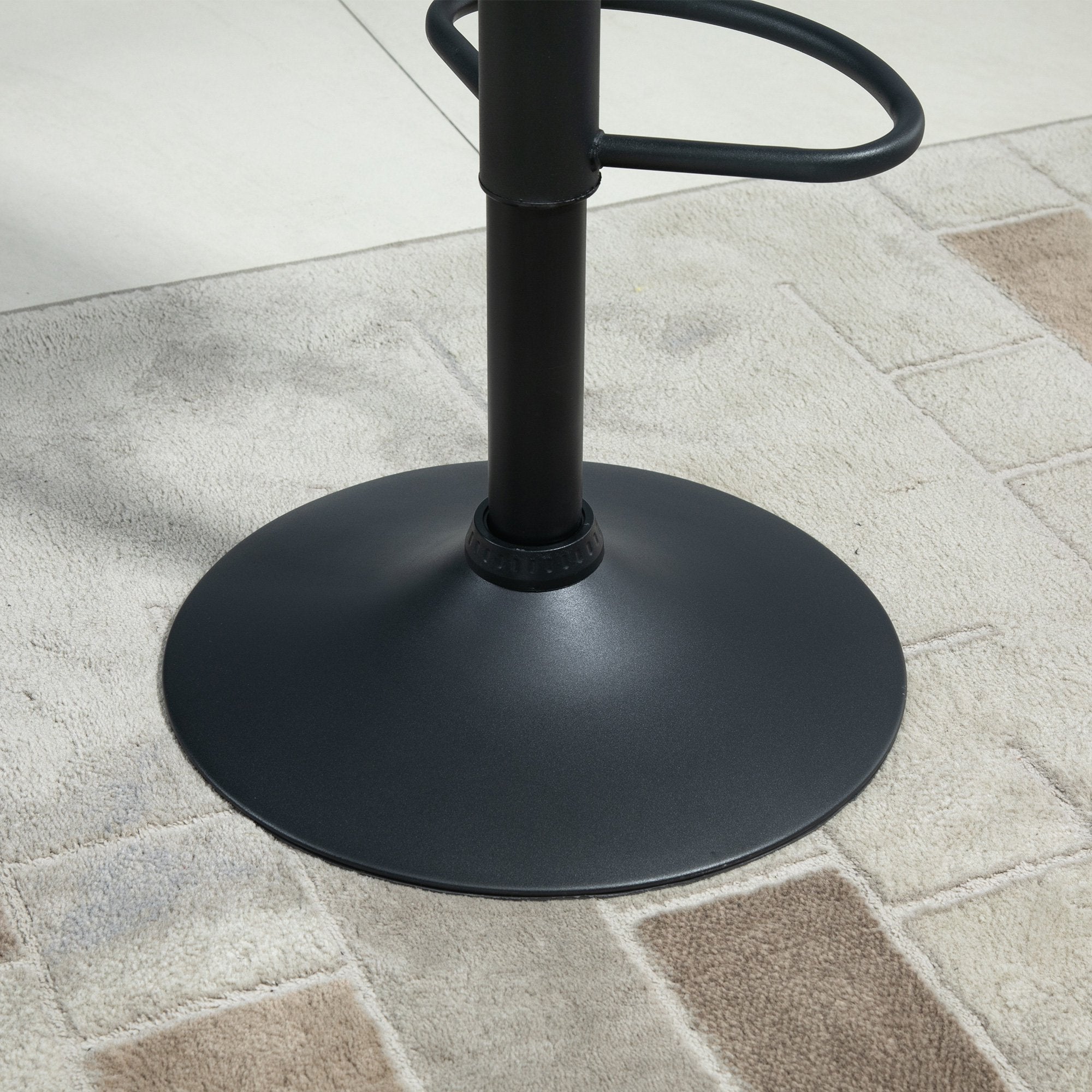 Easycomfort Set 2 Sgabelli da Bar, Altezza Regolabile with Base in Metallo e Seduta in Velluto, Sgabelli Moderni with Schienale e Poggiapiedi, 46x48x83-104cm, Verde