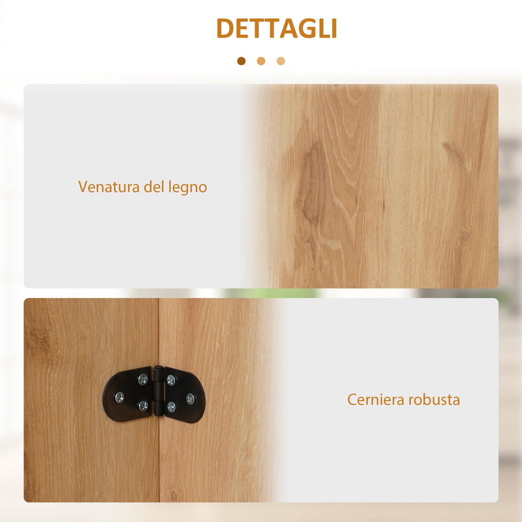 Easycomfort Opvouwbare eettafel 90x60x74 cm, eik