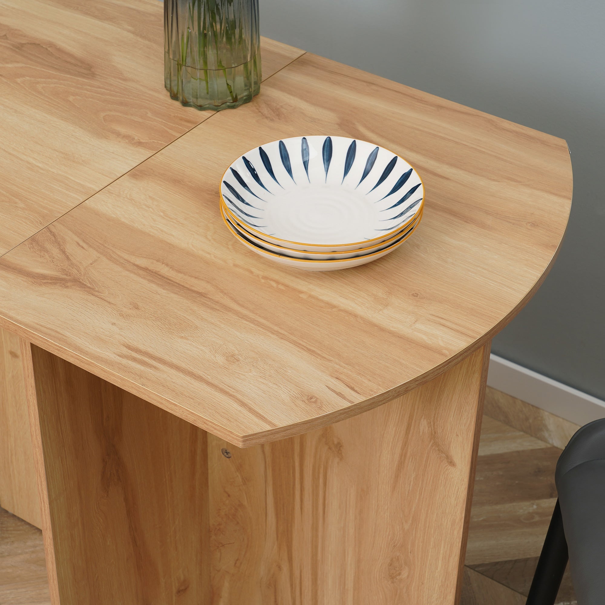 Easycomfort Opvouwbare eettafel 90x60x74 cm, eik