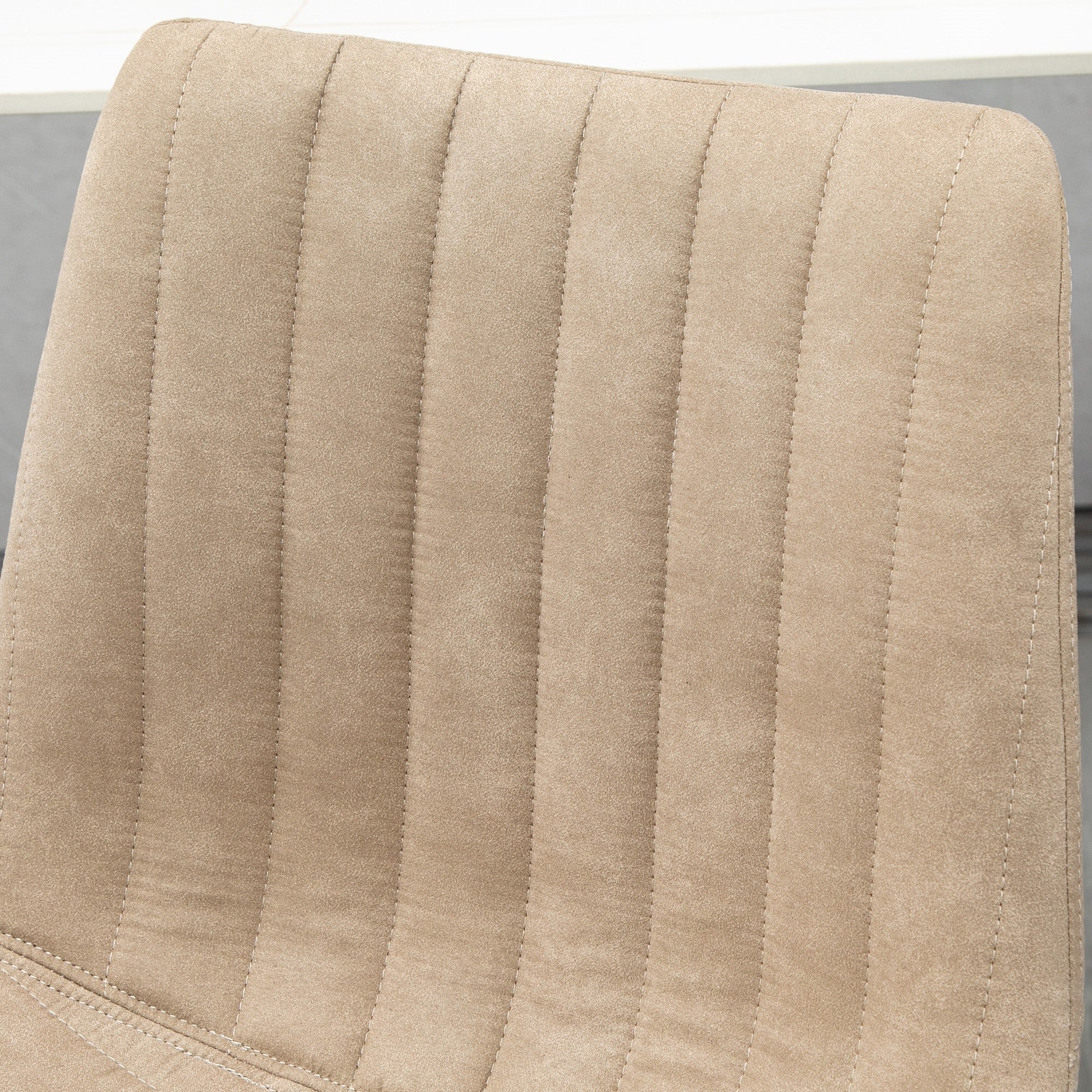 Easycomfort Sgabelli da Bar Set 2 Pezzi ad Altezza Regolabile, in Acciaio e Poliestere, 47.5x57.5x95-116 cm, Marrone