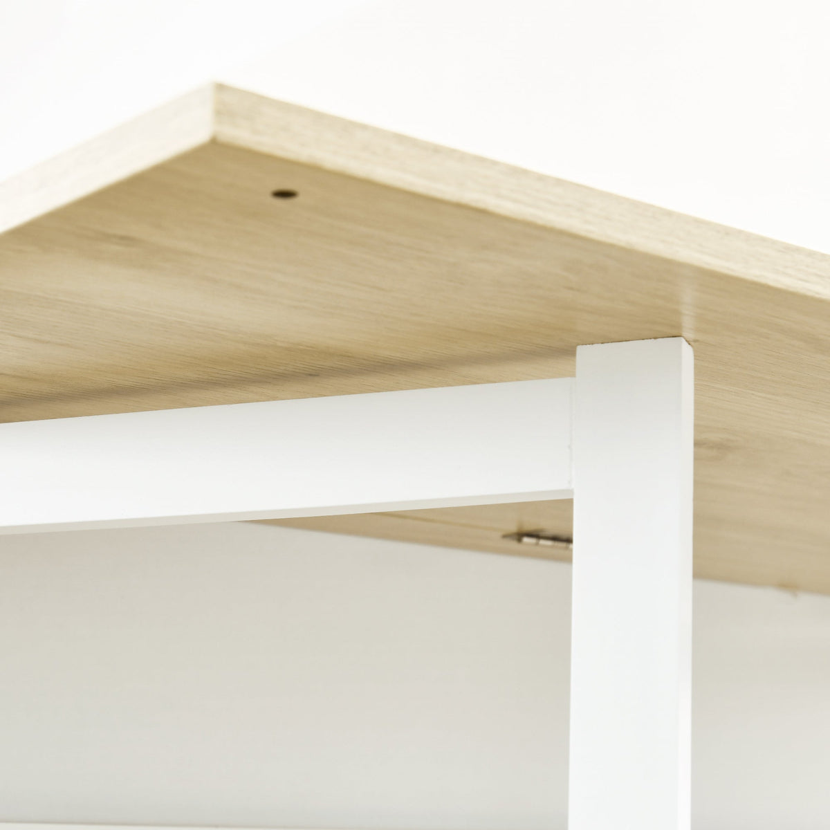 EasyComfort Bartafel MDF voor 2 personen, 4 open planken + kast, 116x79.5x91 cm