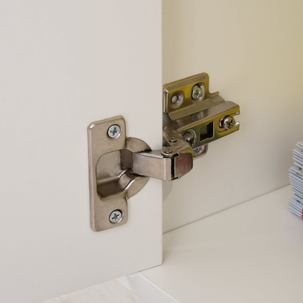 Easycomfort Cassettiera per Ufficio with 2 Chiavi, Cassetto, Armadietto e 4 Ruote in Legno white, 40x35x60cm