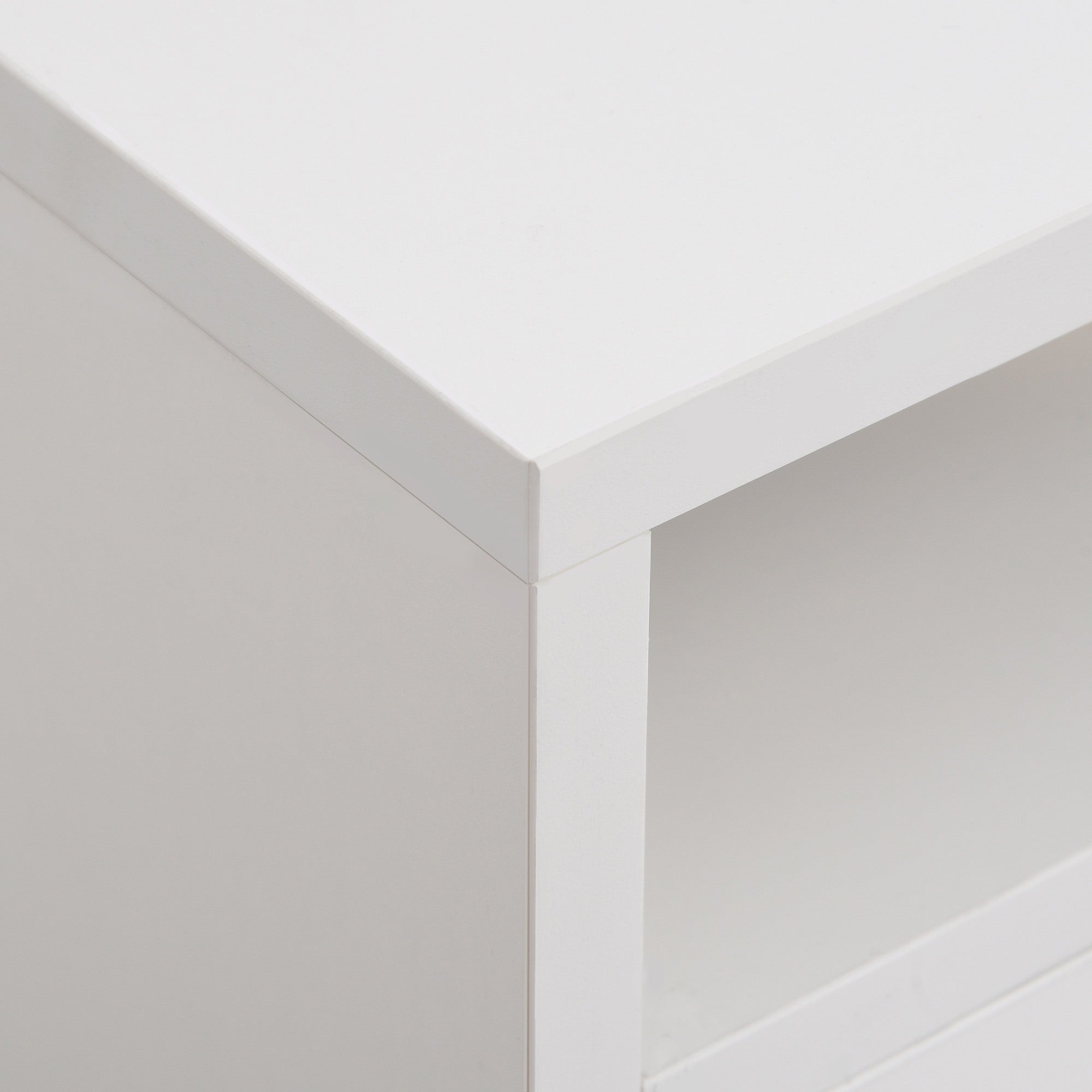 Easycomfort Cassettiera per Ufficio with 2 Chiavi, Cassetto, Armadietto e 4 Ruote in Legno white, 40x35x60cm