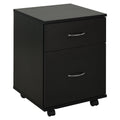 Easycomfort Cassettiera a Rotelle da Ufficio Salvaspazio in Legno, 41x39x58cm, black