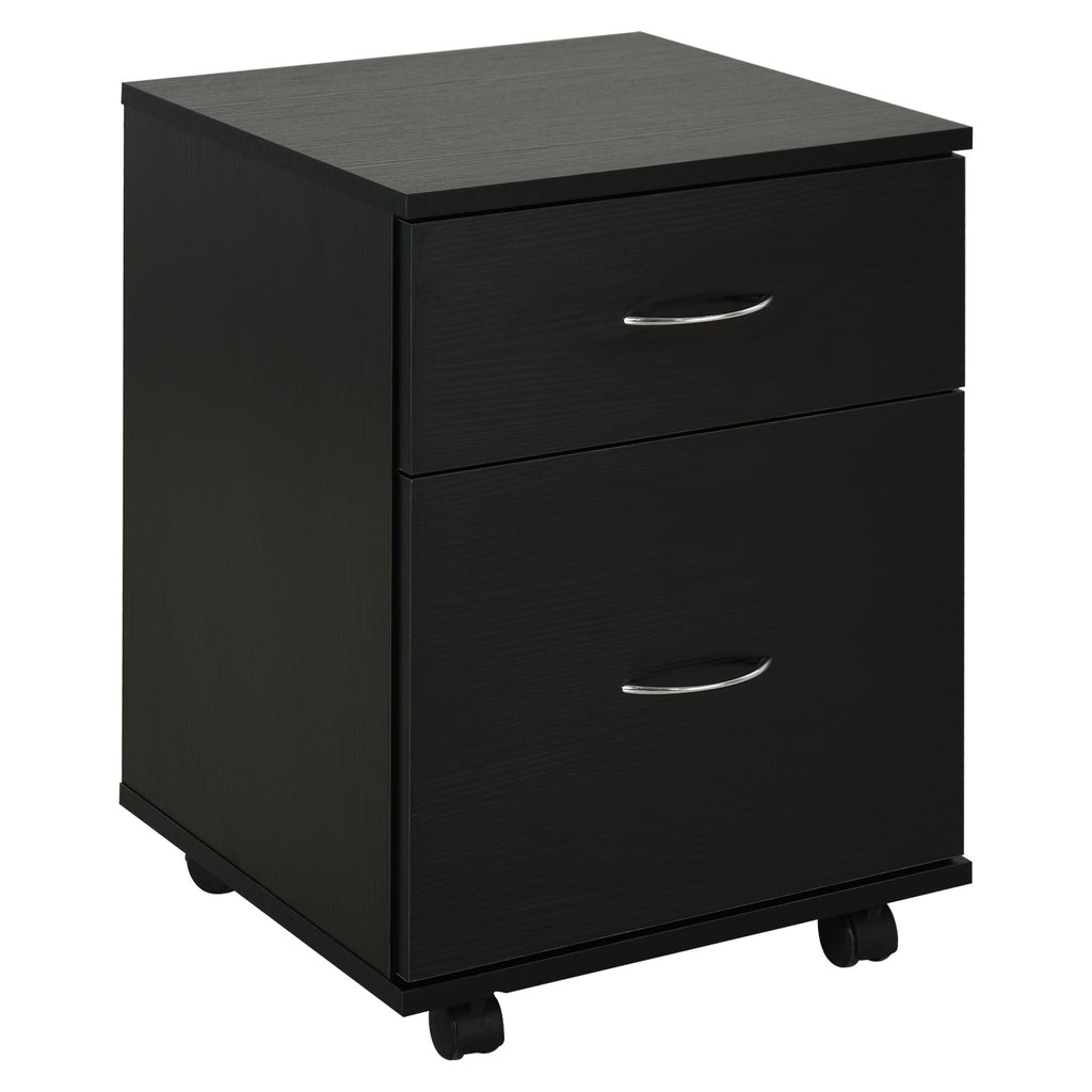 Easycomfort Cassettiera a Rotelle da Ufficio Salvaspazio in Legno, 41x39x58cm, black