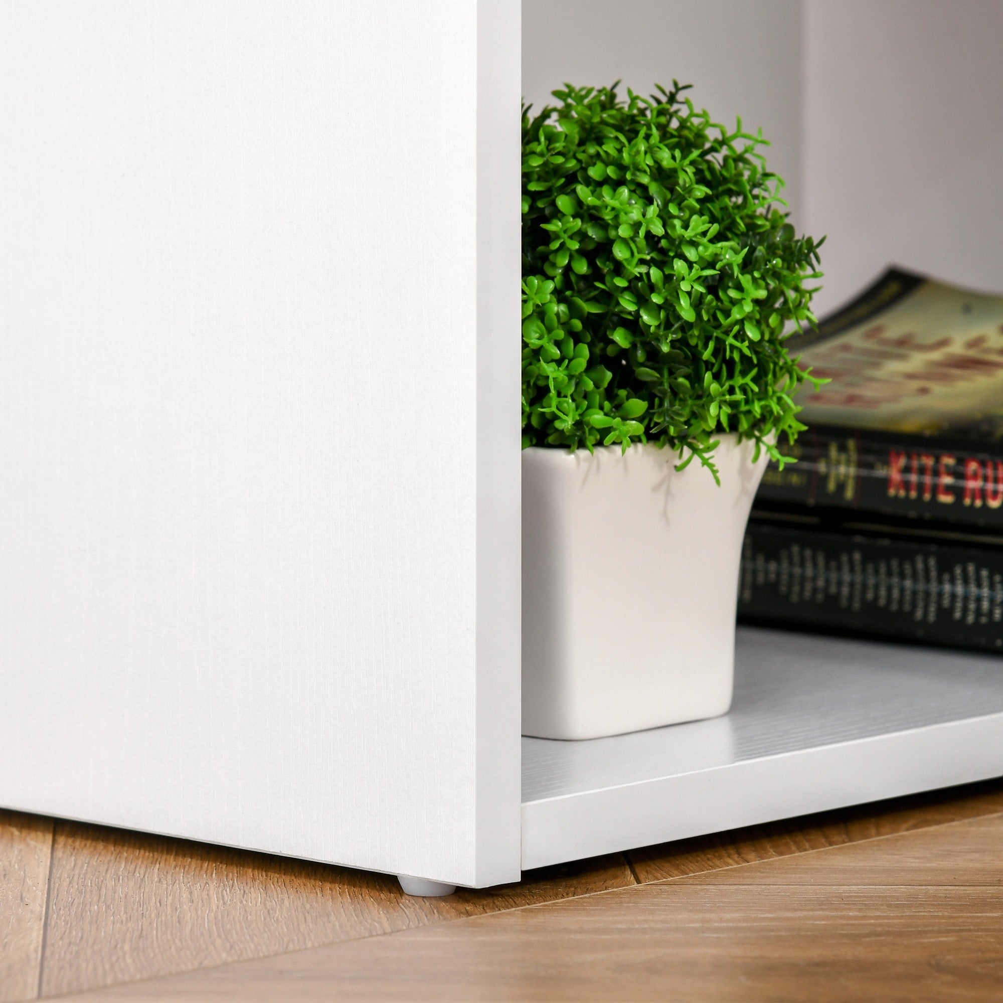 Easycomfort Scrivania Porta PC with 3 Cassetti e 3 Ripiani, Scrivania per Camera e Ufficio in Legno 120x49x72cm white