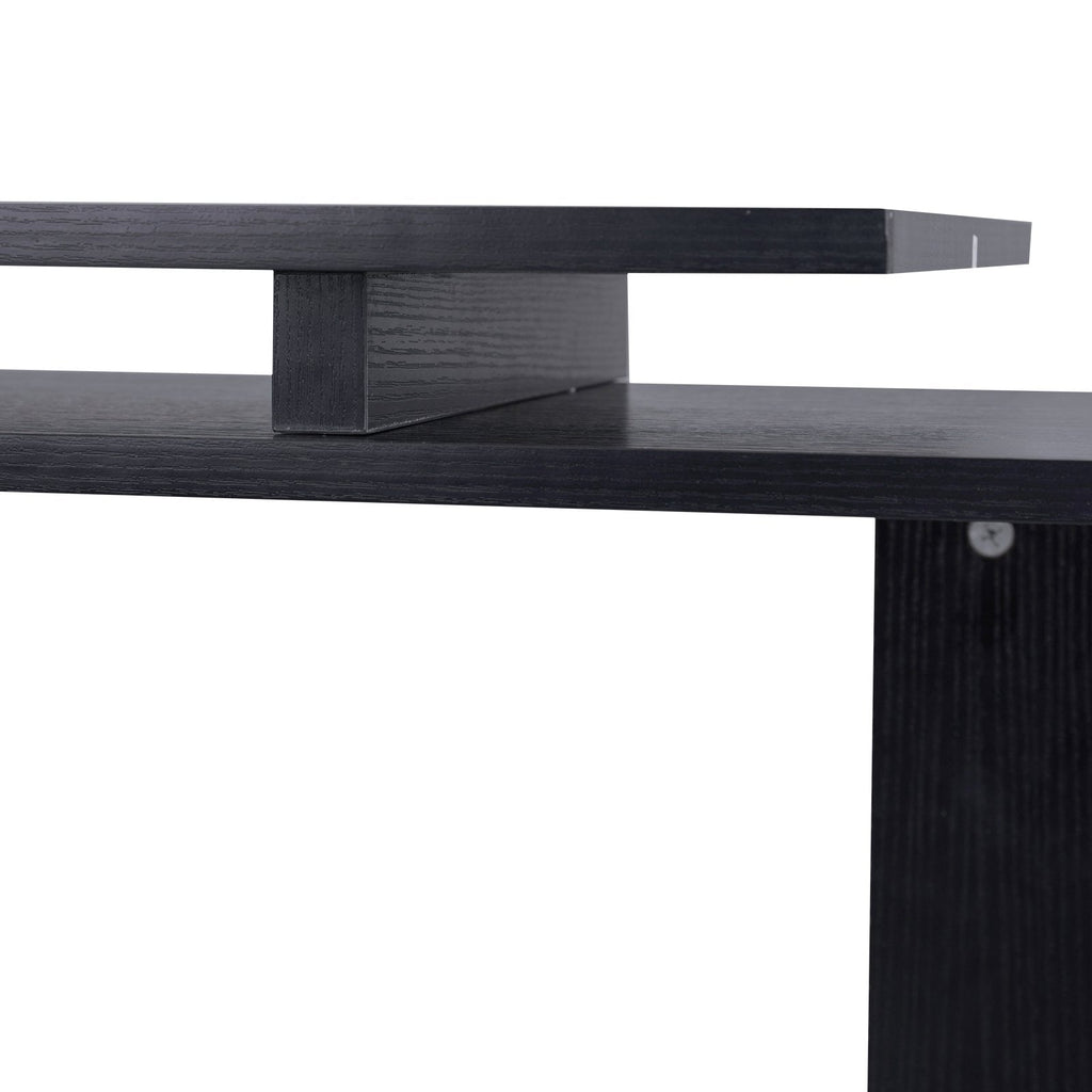 EasyComfort hoekbureau 360° draaibaar 140x120x78 cm - zwart