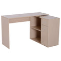EasyComfort draaibaar L-vormig bureau met 2 planken en 2 lades