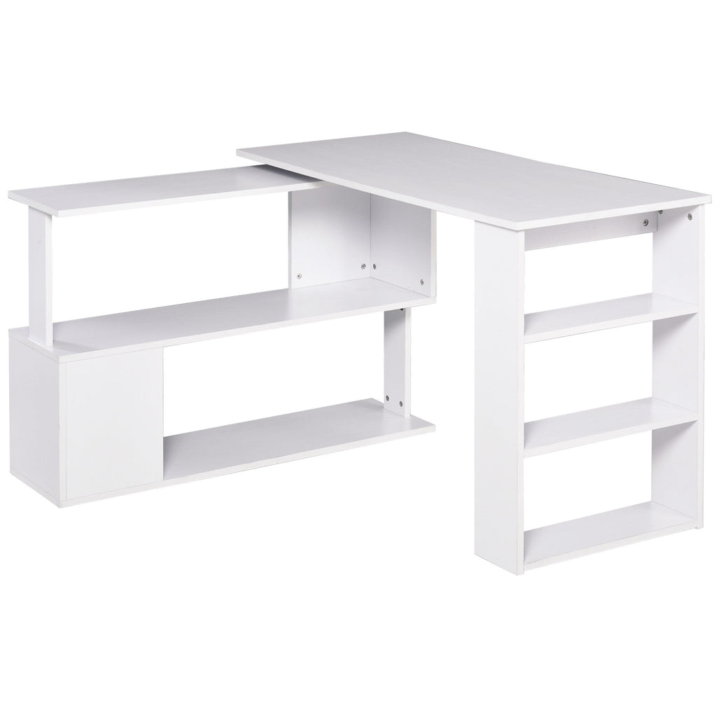 EasyComfort hoekbureau met 5 leLPGanken wit