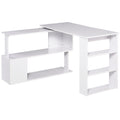 EasyComfort hoekbureau met 5 leLPGanken wit