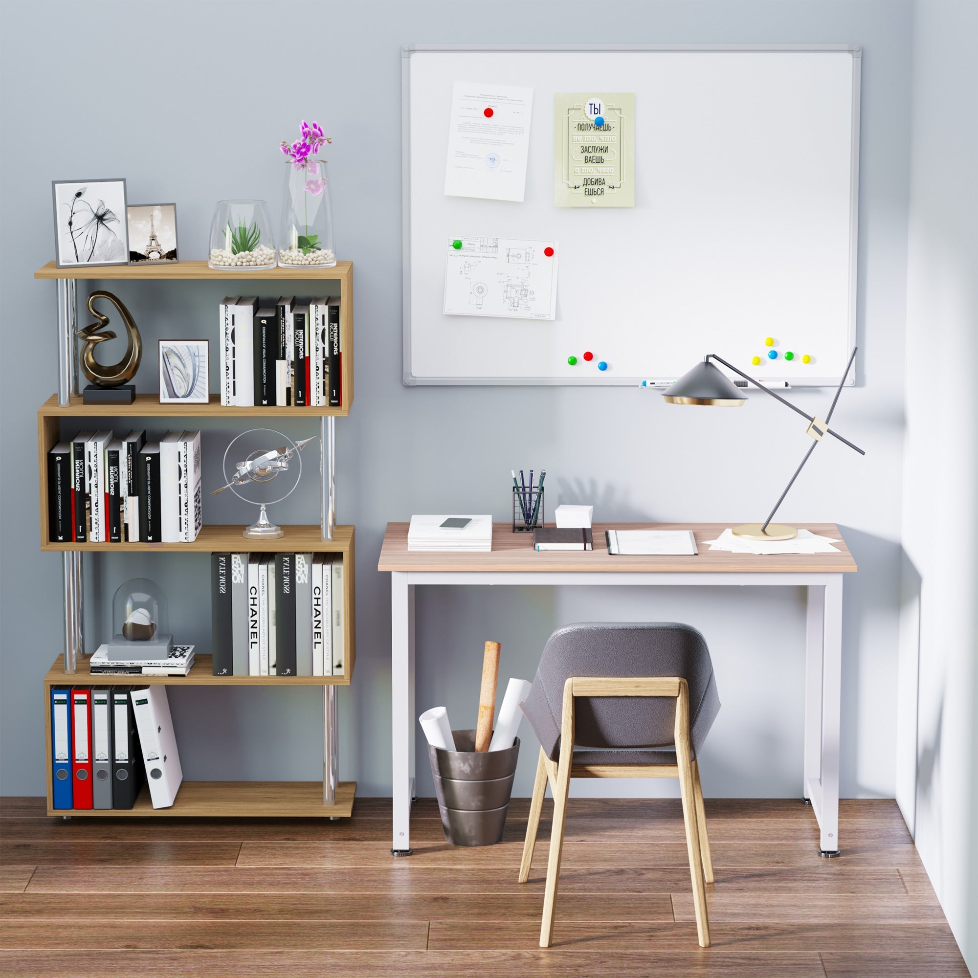 EasyComfort Bureau 120x60x76 cm MDF met metalen frame