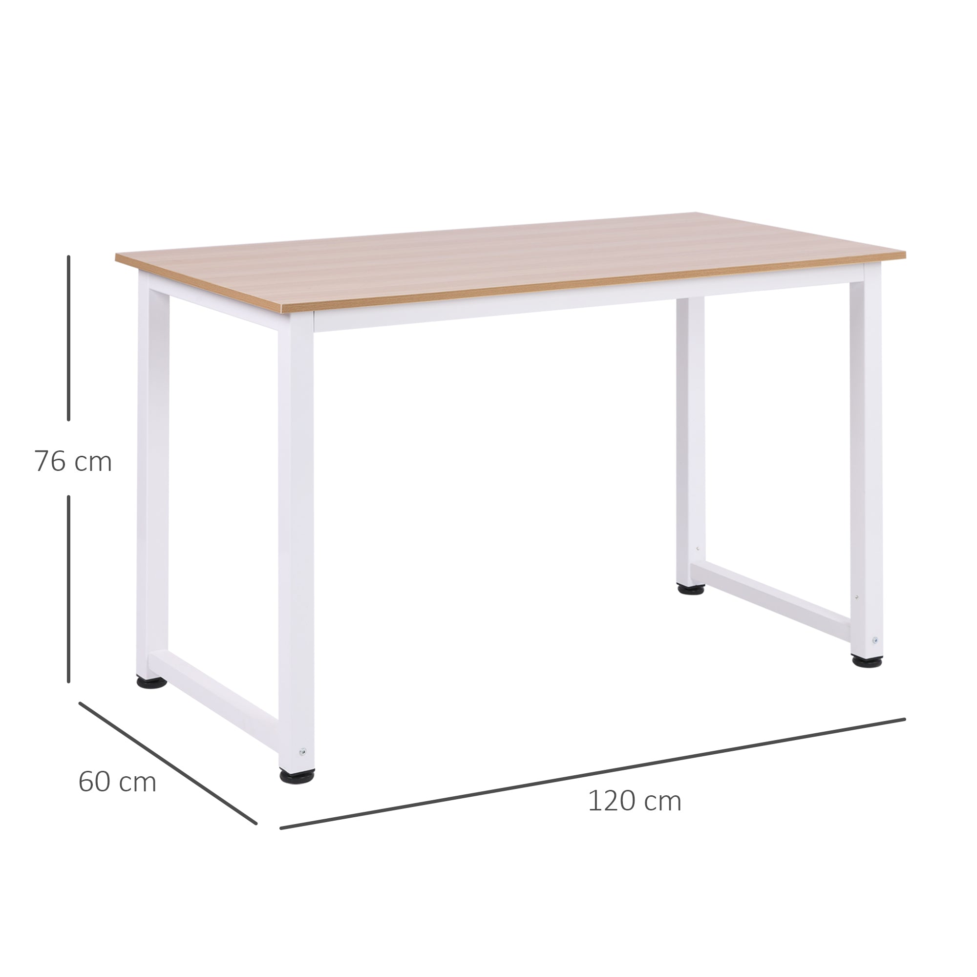 EasyComfort Bureau 120x60x76 cm MDF met metalen frame