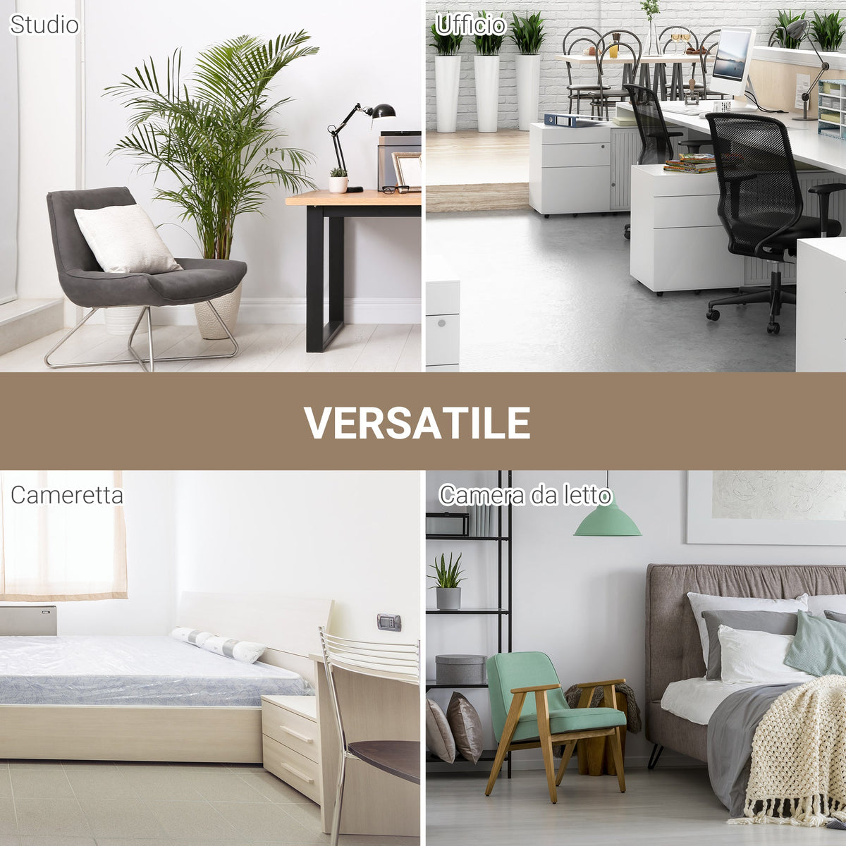 EasyComfort Bureau 120x60x76 cm MDF met metalen frame