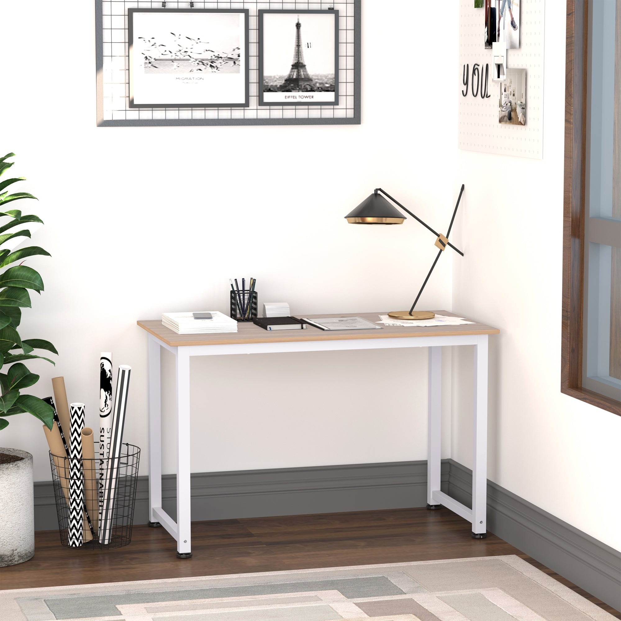 EasyComfort Bureau 120x60x76 cm MDF met metalen frame