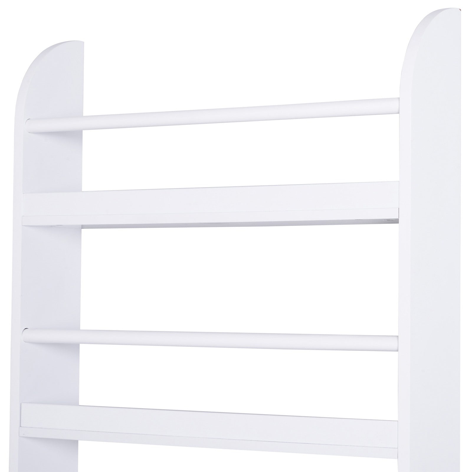 Easycomfort Libreria da Parete with 4 Ripiani in Legno white Impermeabile, Carico Massimo 30kg (59cm x 12cm x 113cm)