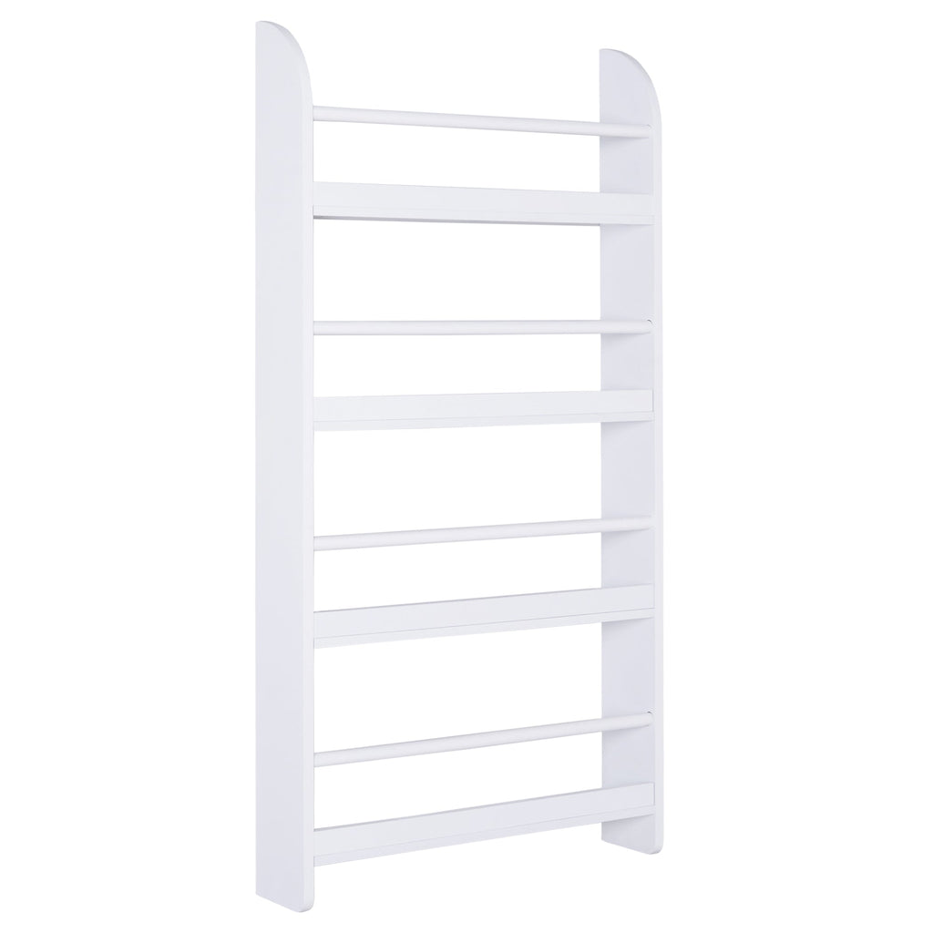 Easycomfort Libreria da Parete with 4 Ripiani in Legno white Impermeabile, Carico Massimo 30kg (59cm x 12cm x 113cm)