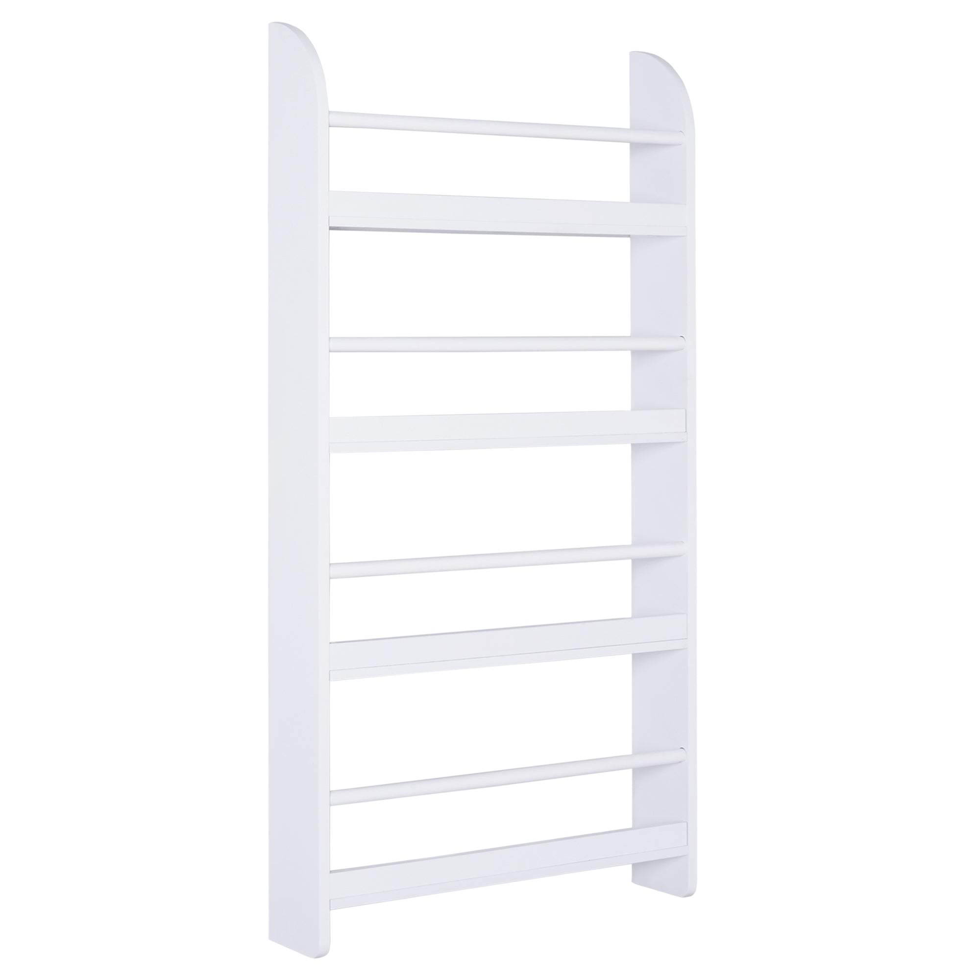 Easycomfort Libreria da Parete with 4 Ripiani in Legno white Impermeabile, Carico Massimo 30kg (59cm x 12cm x 113cm)