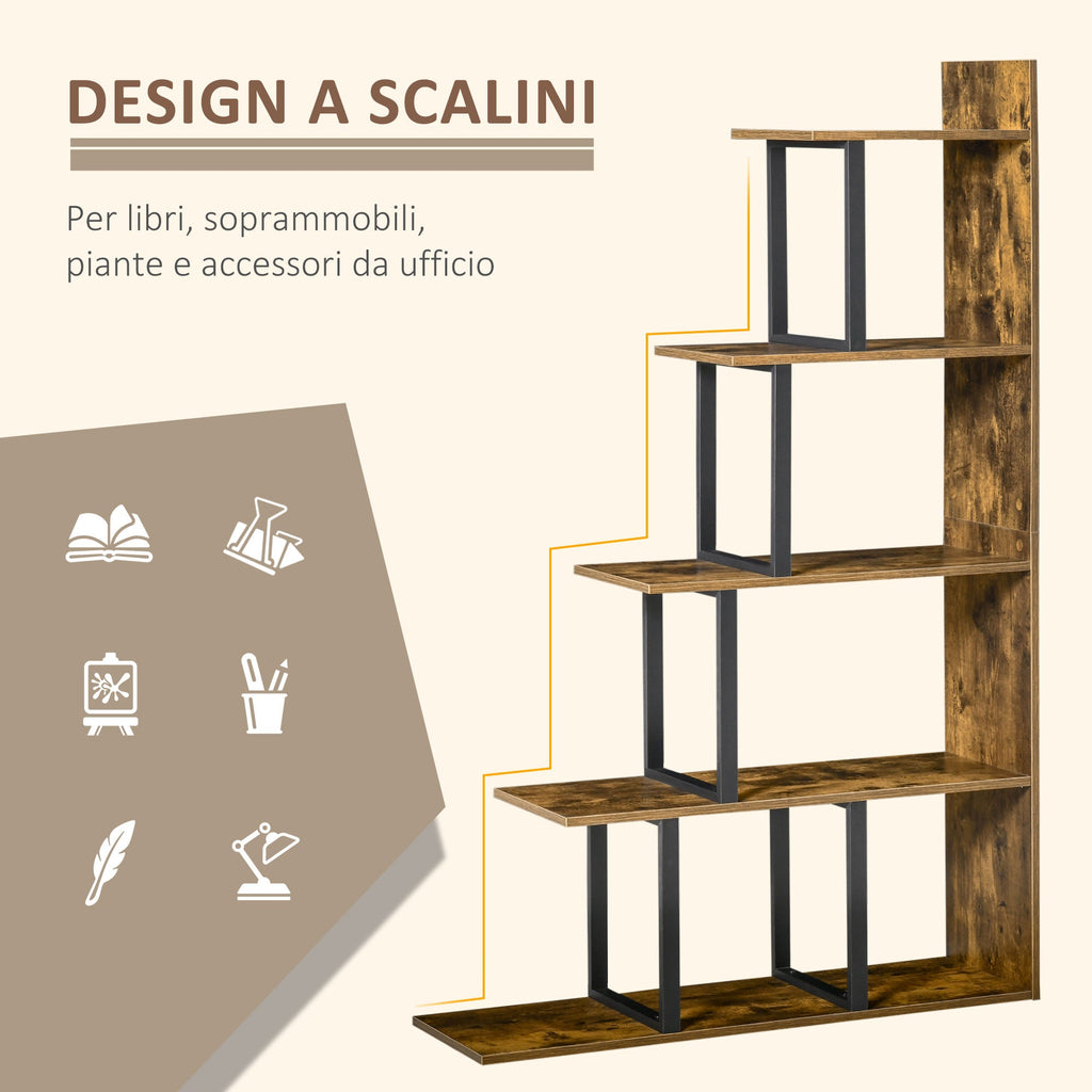 EasyComfort industriële boekenkast 5 leLPGanken 102x30x160 cm